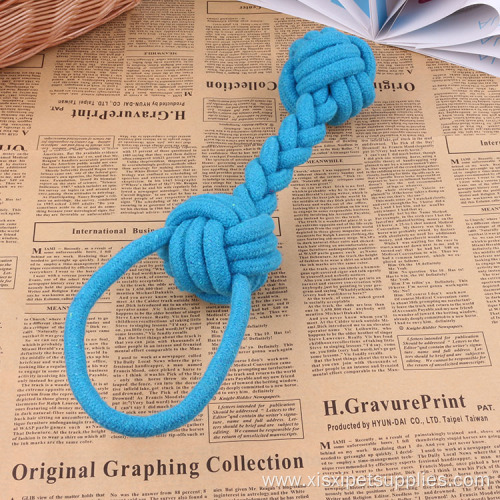 Candy Color Cotton Rope Molar Chewing Dog Toy